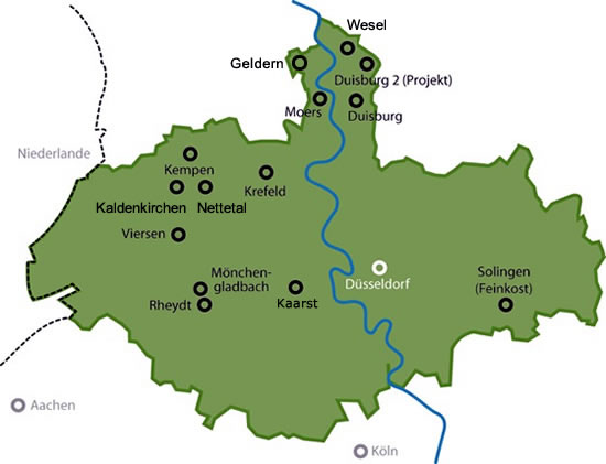 Kaas Frischdienst - Karte Übersicht